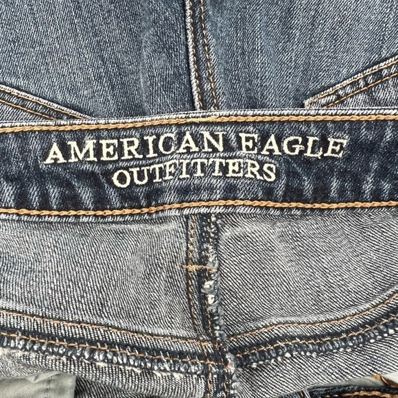 American Eagle Boy Crop Stretch Button Fly Jeans Size 30 Women’s - Picture 2 of 7